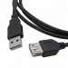 Компьютерный шнур: USB-A F  USB-A M 3m black