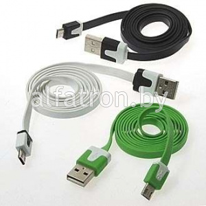 Шнур для моб. устр.: USB to Micro USB flat 1m