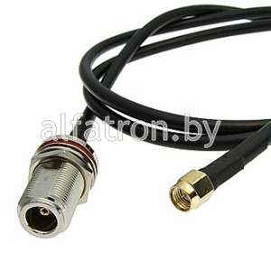 Разъем: N-JB/SMA-P RG58 100cm