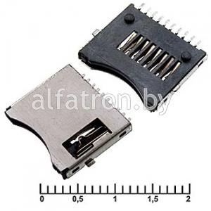 Держатель карт: micro-SD SMD 10pin switch M