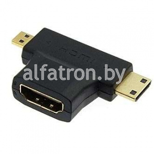 Разъем: HDMI F to Mini HDMI + Micro HDMI